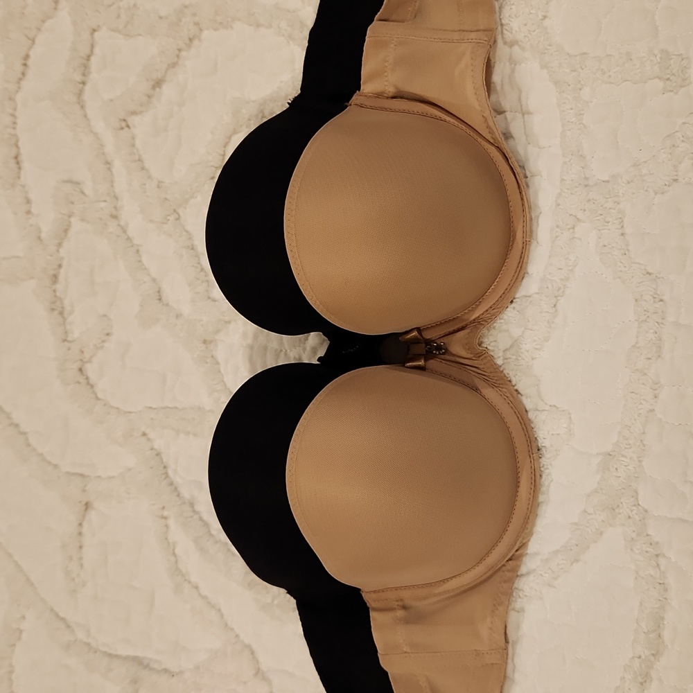 2 CHANTELLE underwire strapless bras 32C